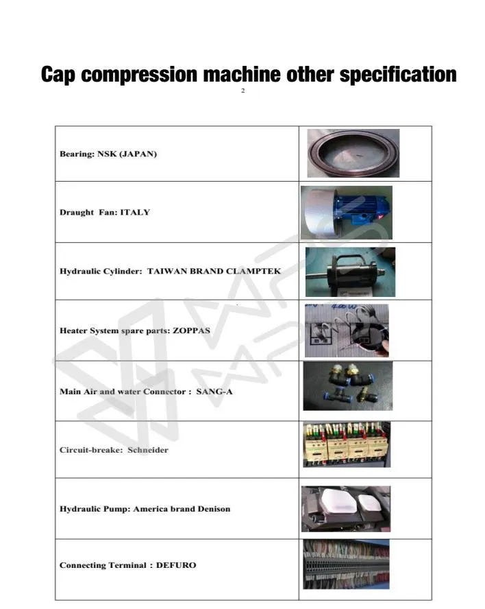 32 Cavities Cap Compression Moulding Machine Plastic Machine
